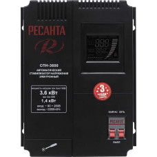Однофазный цифровой стабилизатор пониженного напряжения Ресанта СПН-3600