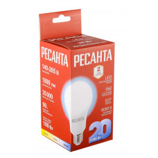 Лампа светодиодная Ресанта LL-R-A80-20W-230-6K-E27